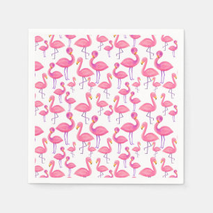 Servilleta De Papel Flamingo rosa Baby Shower moderno