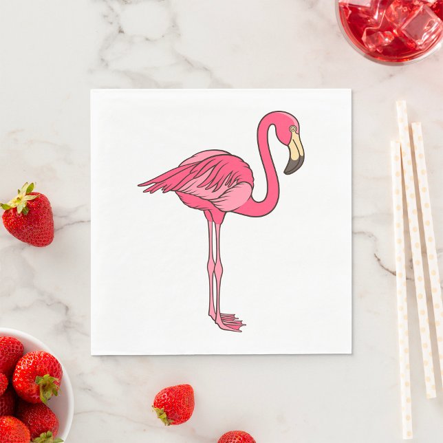 Servilleta De Papel Flamingo Rosa Con Piernas Largas (Subido por el creador)