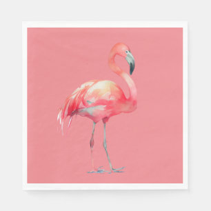 Servilleta De Papel Flamingo rosa en las servilletas de papel rosa
