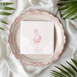 Servilleta De Papel Flamingo rosa Es un Baby Shower Chica