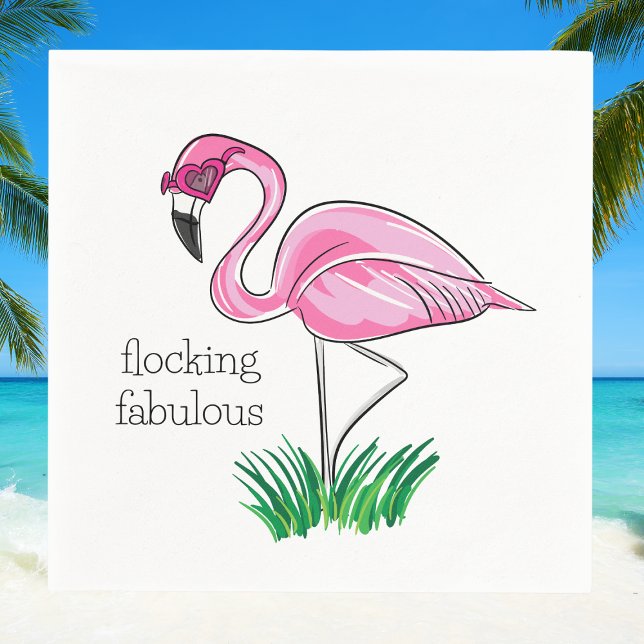 Servilleta De Papel Flamingo Rosa Flocking Fabulous Pink Glass (Subido por el creador)