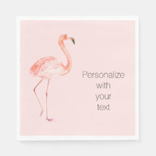 Servilleta De Papel Flamingo rosa Rubor personalizado