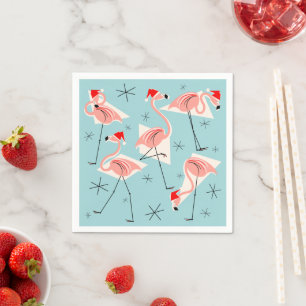 Servilleta De Papel Flamingo Santas Papel azul
