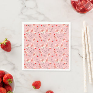 Servilleta De Papel Flamingo Santas Papel rosado múltiple