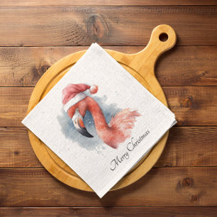 Servilleta De Papel Flamingo Snowbird de Santa, personalizado