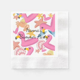 Servilleta De Papel Flamingo summer party