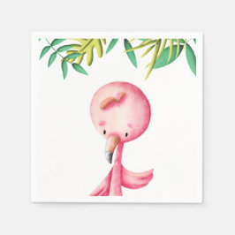 Servilleta De Papel Flamingo tropical de verano suave