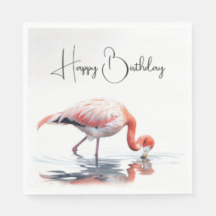 Servilleta De Papel Flamingo tropical para la fiesta de cumpleaños