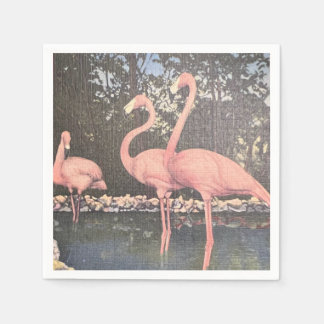Servilleta De Papel Flamingos de época de Florida