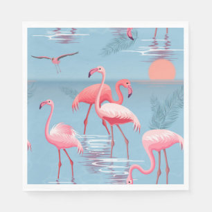 Servilleta De Papel Flamingos Patrón 1