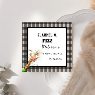 Servilleta De Papel Flannel & fizz invierno ducha de novia roja y negr