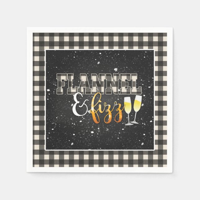 Servilleta de papel Flannel y Fizz - Blanco - Fizz (Anverso)
