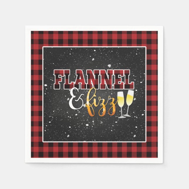 Servilleta de papel Flannel y Fizz - Rojo - Fizz (Anverso)