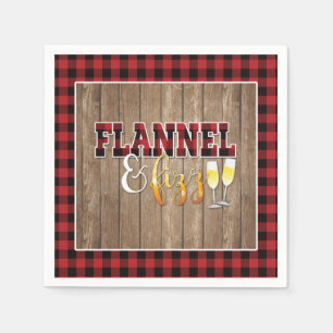 Servilleta de papel Flannel y Fizz - Rojo - Madera