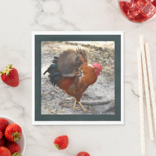 Servilleta De Papel Flapping Rooster Napkins