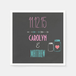 Servilleta De Papel Flechas modernas   Pantalones Boda Gris Masonjar