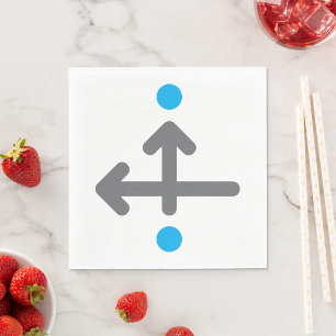 Servilleta De Papel Flechas Y Puntos Azules