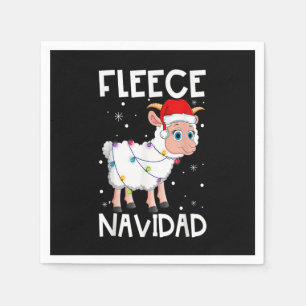 Servilleta De Papel Fleece Navidad Funny Navidades oveja Feliz Navidad