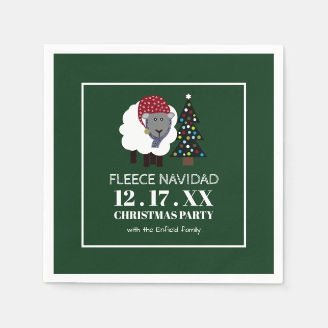 Servilleta De Papel Fleece Navidad, Navidades al estilo español (Anverso)