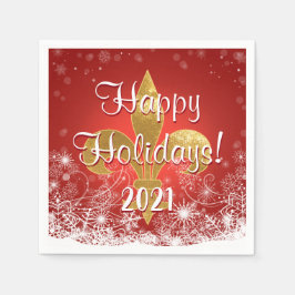 Servilleta De Papel Fleur de copos de nieve de vacaciones