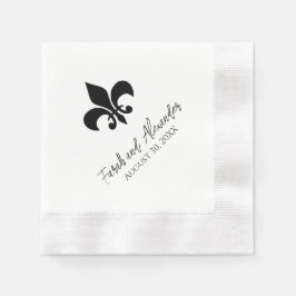 Servilleta De Papel Fleur de Lis Boda Napkins