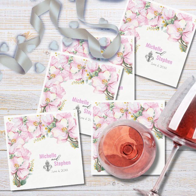 Servilleta De Papel Fleur de lis / Cherry Blossom Paper Napkins (Subido por el creador)