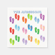 "Flip Flops" toallas de papel personalizadas