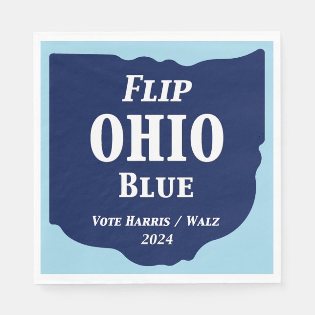 Servilleta De Papel Flip Ohio Blue en 2024 (Anverso)