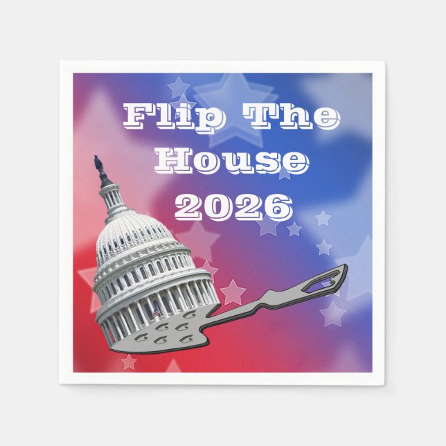 Servilleta De Papel Flip The House Vote Blue 2026 (Anverso)