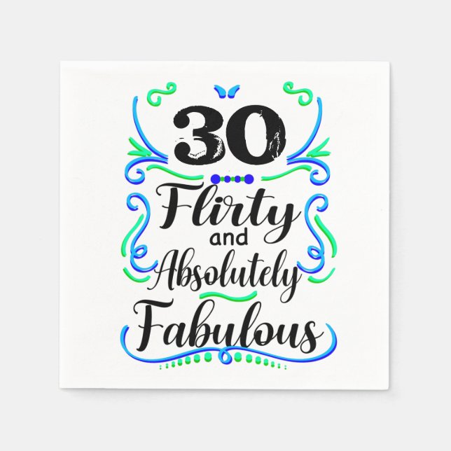 Servilleta De Papel Flirty y Absolutamente Fabuloso (Anverso)