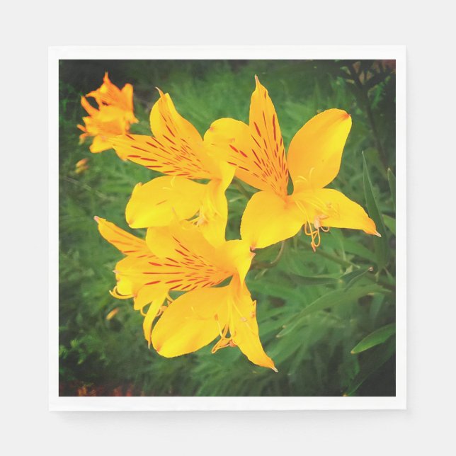 Servilleta De Papel Flor amarilla (Anverso)