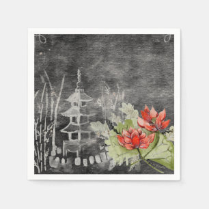 Servilleta De Papel flor asiática de papel