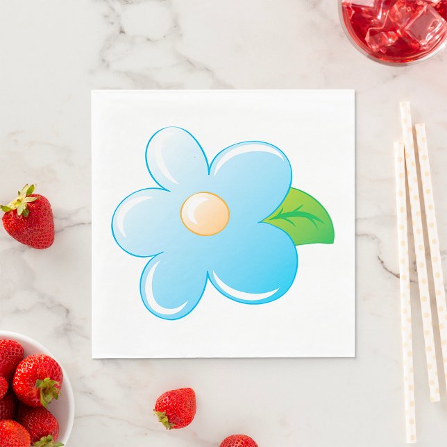 Servilleta De Papel Flor azul (Subido por el creador)