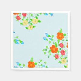 Servilleta De Papel Flor azul claro