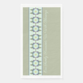 Servilleta De Papel Flor azul verde Verde azulado