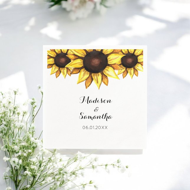Servilleta De Papel Flor blanca amarillo boda (Subido por el creador)