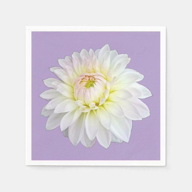 Servilleta De Papel Flor blanca y amarilla (Anverso)