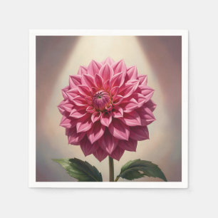 Servilleta De Papel Flor Botánica de Dalia Rosa