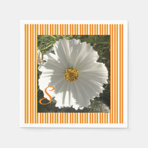 Servilleta De Papel Flor Cosmos Blanco