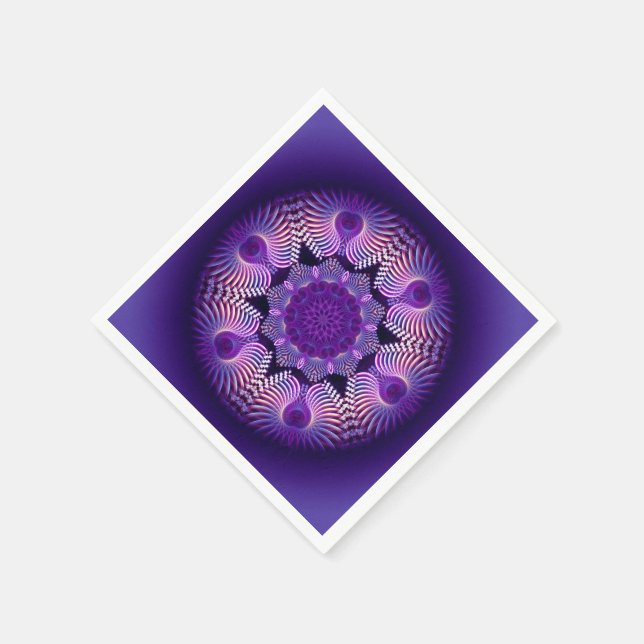 Servilleta De Papel Flor de Apofisis Kaleidoscope I (Borde)
