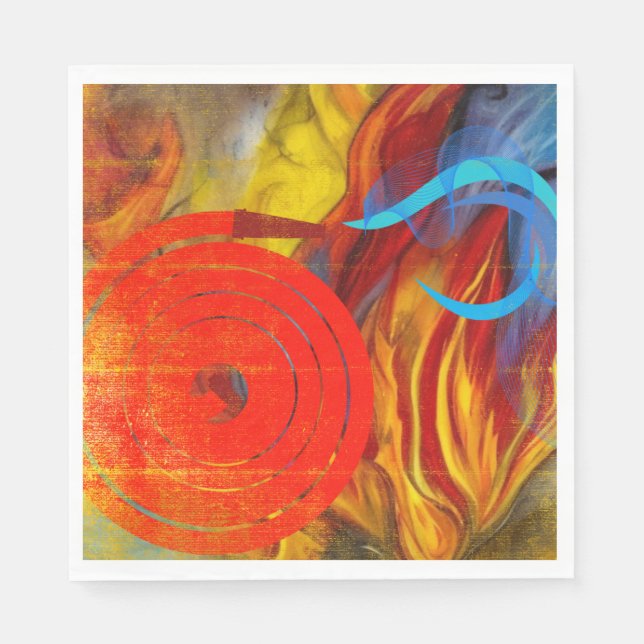 Servilleta De Papel Flor de bomberos (Anverso)