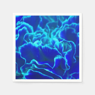 Servilleta De Papel Flor de canal azul y Verde azulada vibrante