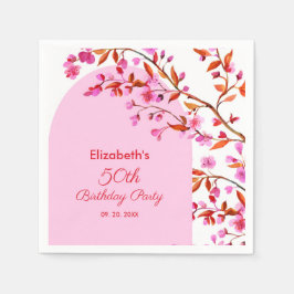 Servilleta De Papel Flor de cerezo Sakura Flower Pink White Birday