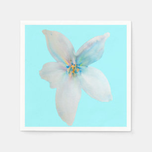 Servilleta De Papel Flor de color pastel blanco