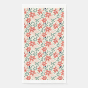 Servilleta De Papel Flor de colores con flores rosas, verdes y azules