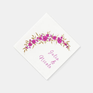 Servilleta De Papel Flor de enredadera de trompeta silvestre púrpura J