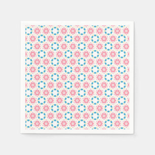Servilleta De Papel Flor de estrella rosa con puntos azules