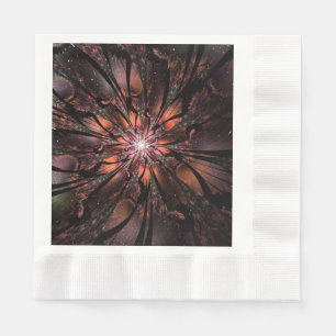 Servilleta De Papel Flor de fantasía fractal suave y delicada