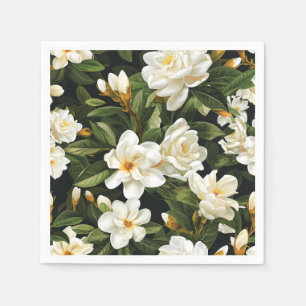 Servilleta De Papel Flor de gardenia blanca