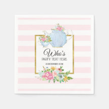 flor de guirnalda, fiesta de té, servilletas de pa